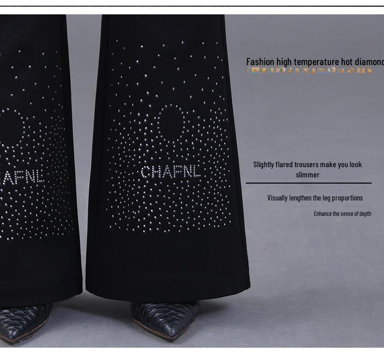 Women's High Waist Slim Fit Black Flared Pants - Spring/Summer 2023 Collection