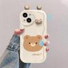 Cute 3D Bear Rabbit Ugly Frog Eyes Ears Phone Case For Realme C55 C67 C35 C33 C21Y C25Y C30 C30S C21 C15 8 12 Pro Plus 5G Cover