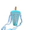 Practical Cartoon Popsicle Straw Cup Food Grade Leakproof Watermelon Water Bottle Anti-fall Plastic Water Cup Milk Tea
