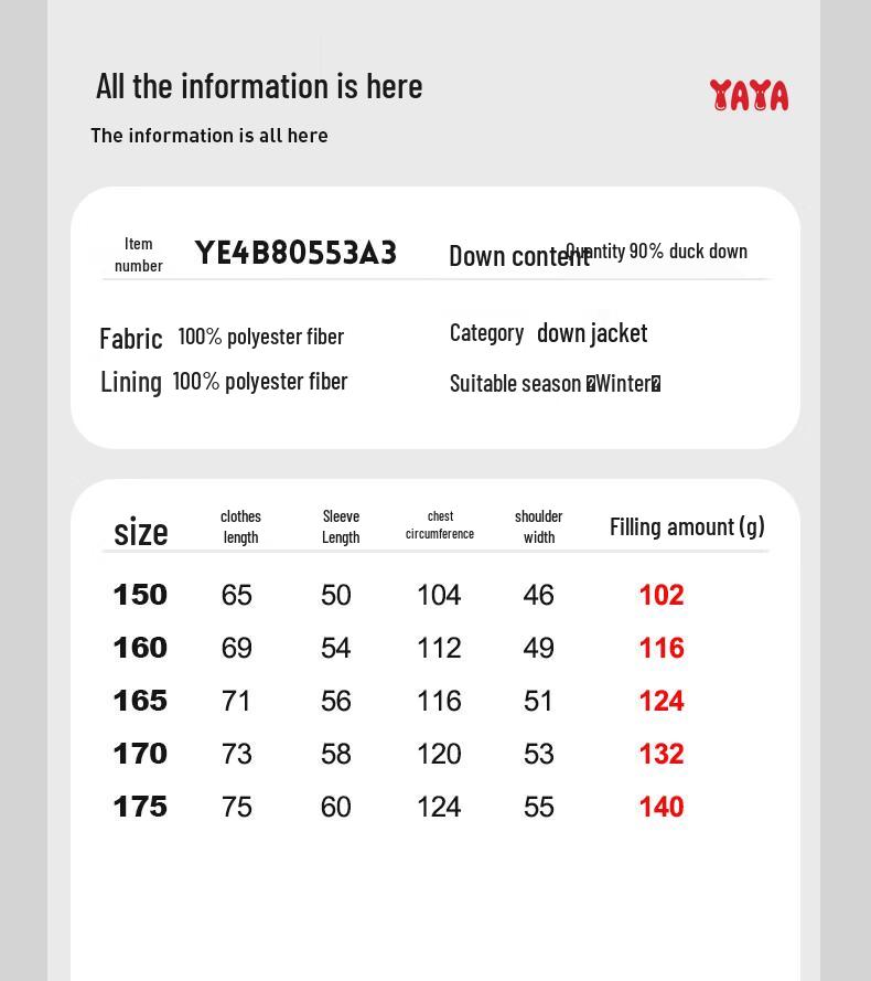 Yaya Kids' Hooded Mid-Length Down Jacket