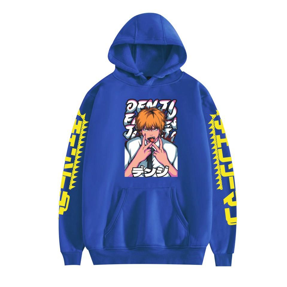 Chainsaw Man Anime Printed Men's Fashion Long Sleeve Hoodie Cartoon Sweatshirt