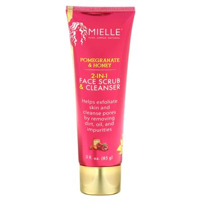 Mielle, gommage et nettoyant visage 2 en 1, grenade et miel, 90 ml (85 g)