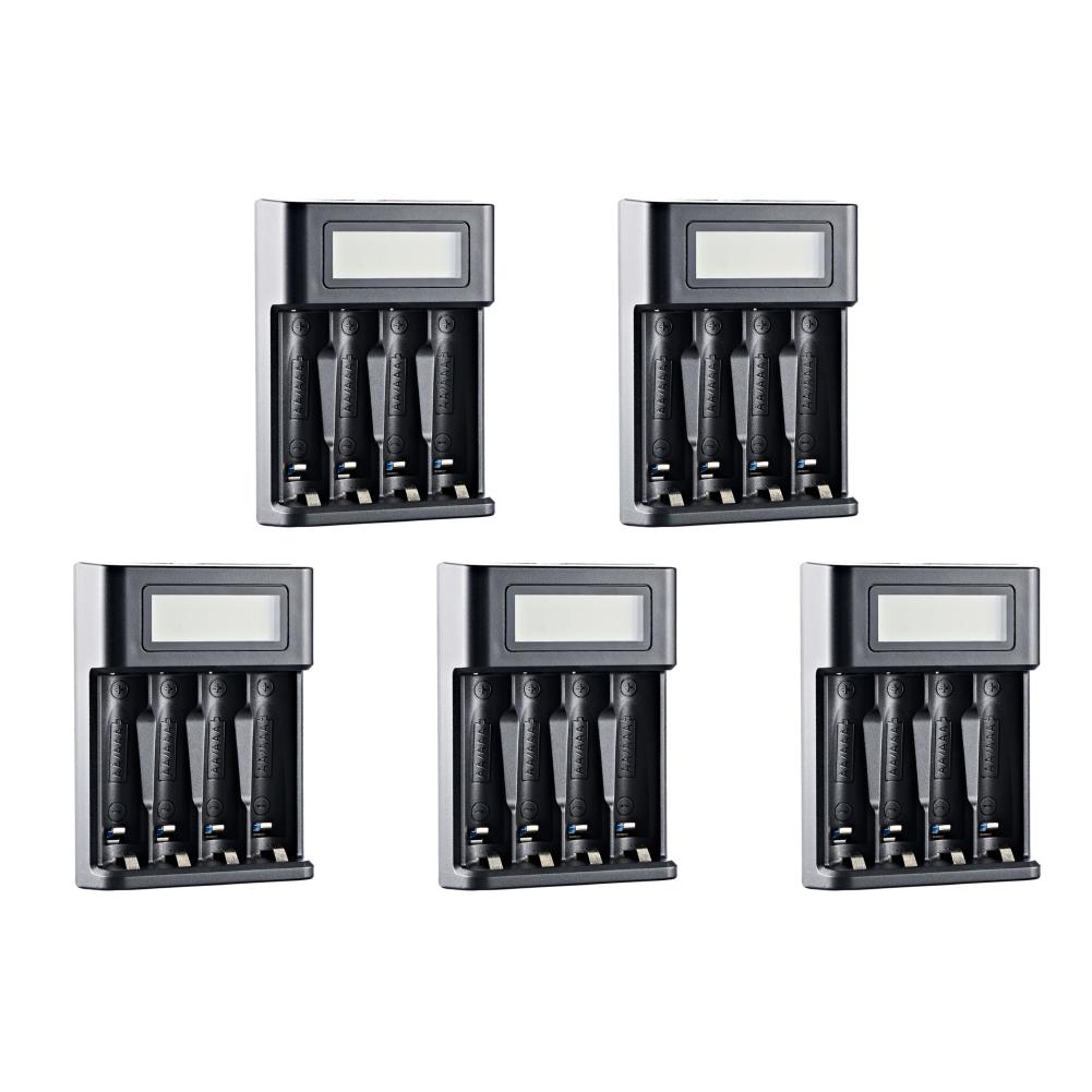 

uk* 4 Slots LCD Display AA AAA Battery Charger USB Input for NI-MH/NI-CD AA AAA