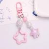 Sweet Gradient Pentagram Star Pendant Keychains Car Keyring Backpack Decoration