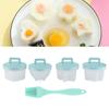 4PCS Heart Round Flower Poached Egg Cooker PP Boiled Egg Maker Egg Poacher Cup  Breakfast Cooking