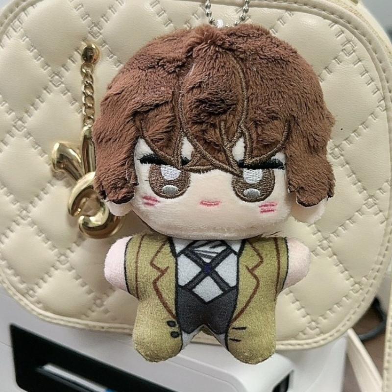 Anime Kawaii Bungou Stray Dogs Pluche Sleutelhanger Dazai Osamu Nakahara Chuuya Zacht Knuffels Speelgoed Verjaardagscadeau 10cm Anime Pluche 10cm
