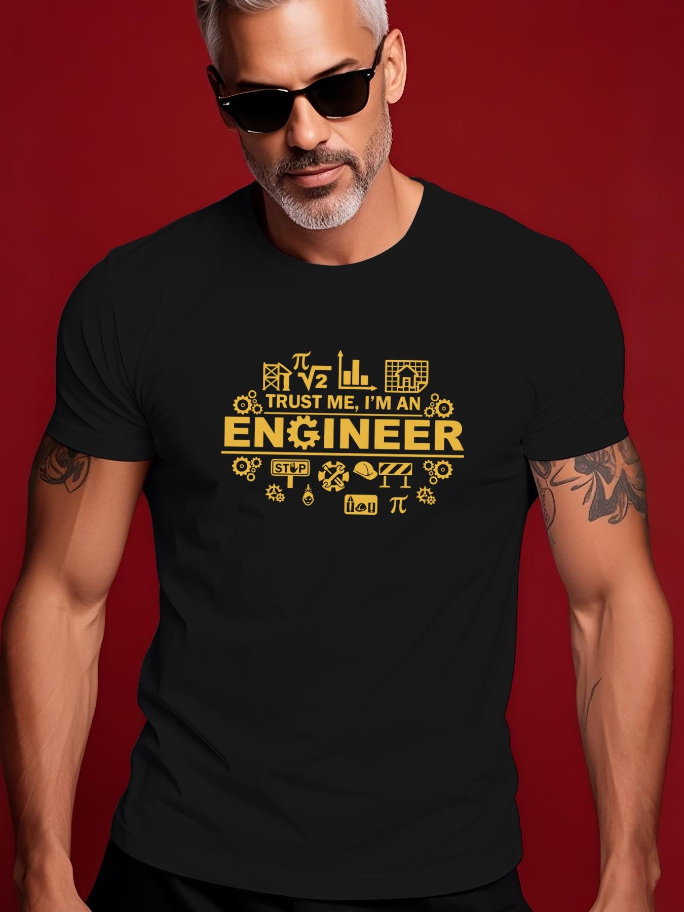 ENGINEER Graphic Summer Casual Short-Sleeve Tshirt L