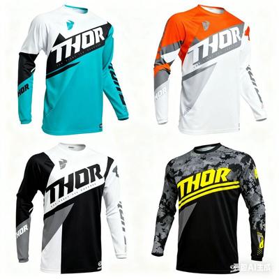Mens Long Sleeve Cycling Jersey Mountain Bike MTB Outdoor Downhill Riding Apparel Breathable Sport Wear