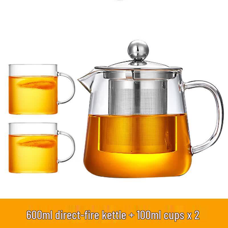 Heat-Resistant Glass Teapot Set with Filter