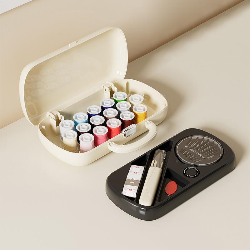 Multi-Functional Dustproof Storage Box Creative Sewing Box Portable Student Manual Sewing Including Needles And Threads