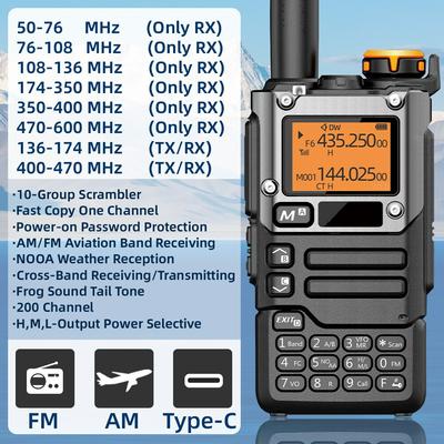 UV K5 (8) Walkie Talkie Portable Am Fm Two Way Radio Commutator Station Amateur Ham Wireless Set Long Range Receiver