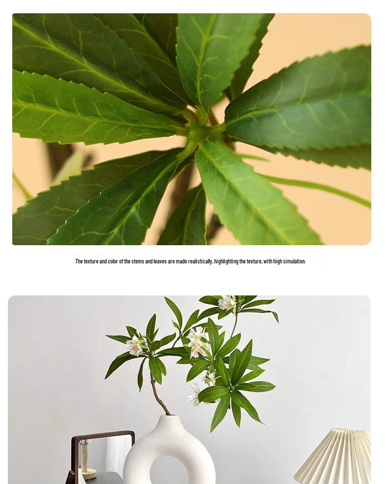 Bionic Green Plant Indoor Ornament: Elegant Artificial Flower for Living Room or Dining Table Decoration