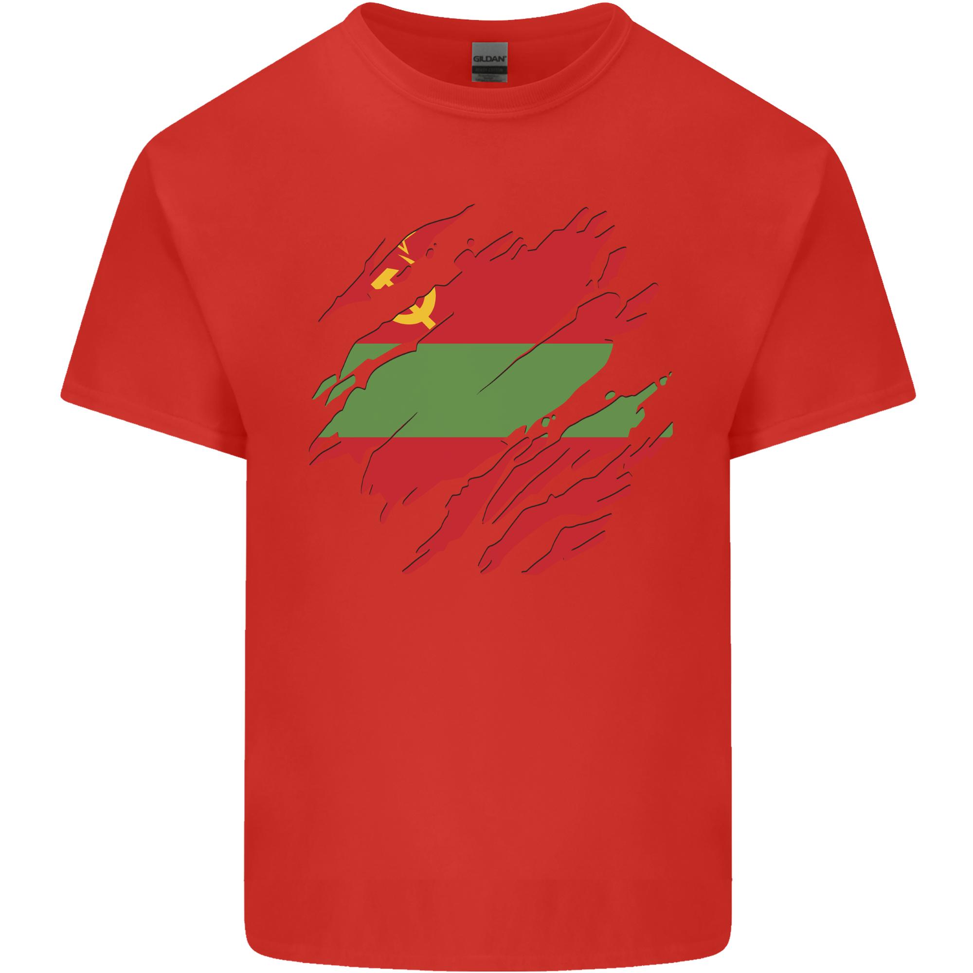 Torn Flag Transnistria Unisexs Light Cotton TShirt S