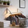 Wall Mounted Foldable Clothes Rack With Abs Construction For Home And Apartment Storage