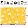 Boho Minimalist Daisy Tapestry Yellow Background with White Blooms Wall Hanging for Room Decor