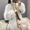 Tuscan Fur Coat Women's Medium and Long Collar Winter Locomotive Style Thickened Light Fashion Coat