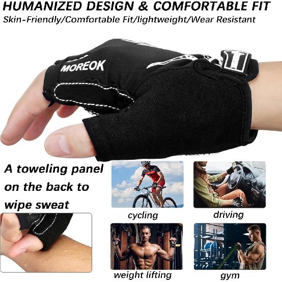 Cycling Gloves Bike Gloves for Men/Women-[5MM Gel Pad] Half Finger Bicycle Gloves for Cycling/Weight Lifting/Gym/Motorcycle/Rowing/Outdoor Sports