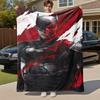 1pc Batman Red Death Mask Outdoor Blanket - Throw Blanket, Soft , Flannel Blankets, Living Room, Travel, Camping-1102071
