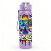 1PC Colorful Roblox Character Art 750ml Color Plastic Sports Water Bottle Leakproof Flip Straw Lid Suitable for Sports Office Home Use