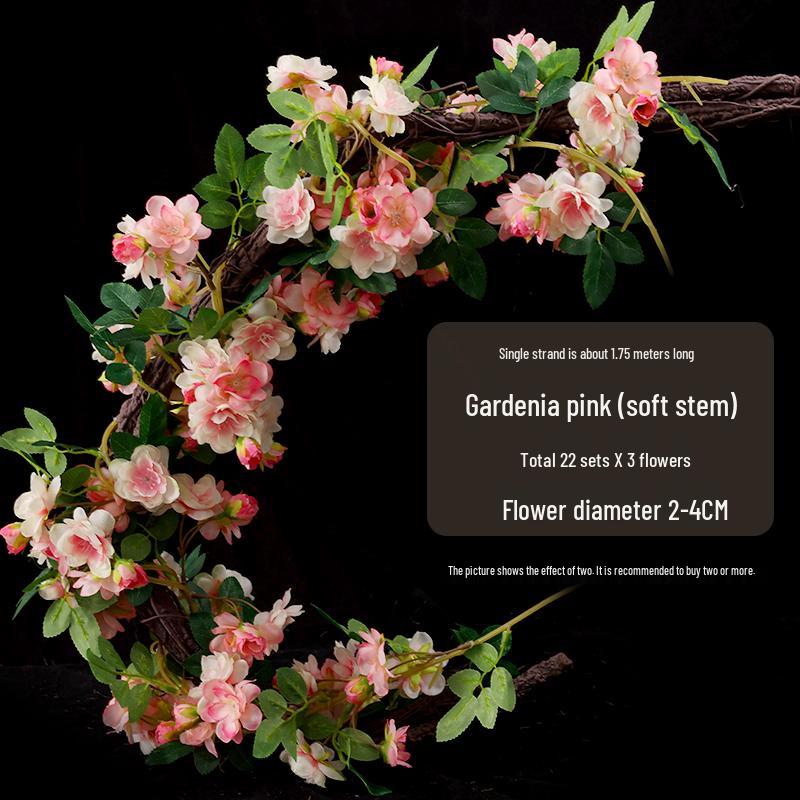 Artificial Rose Vine Hanging Basket and Arch Decoration