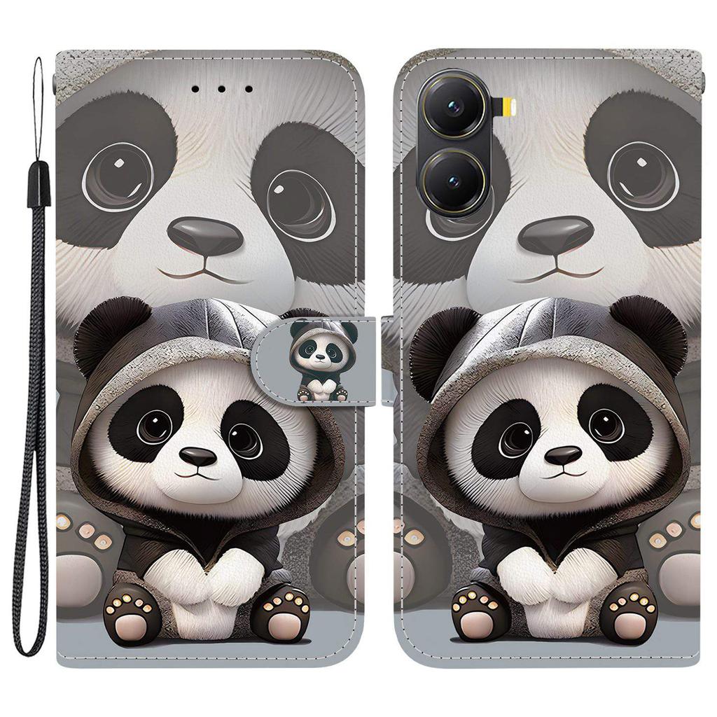 For Xiaomi Redmi Turbo 4 5G/Poco X7 Pro 5G Wallet Case Pattern Printing Leather Stand Phone Cover with Strap