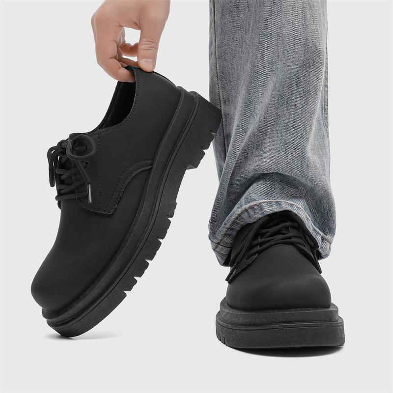 Fashion Thick Sole Formal Men Leather Shoes Luxury Brand Designer Platform Casual Shoes Wedding Dress Oxfords Shoes Men Work Footwear