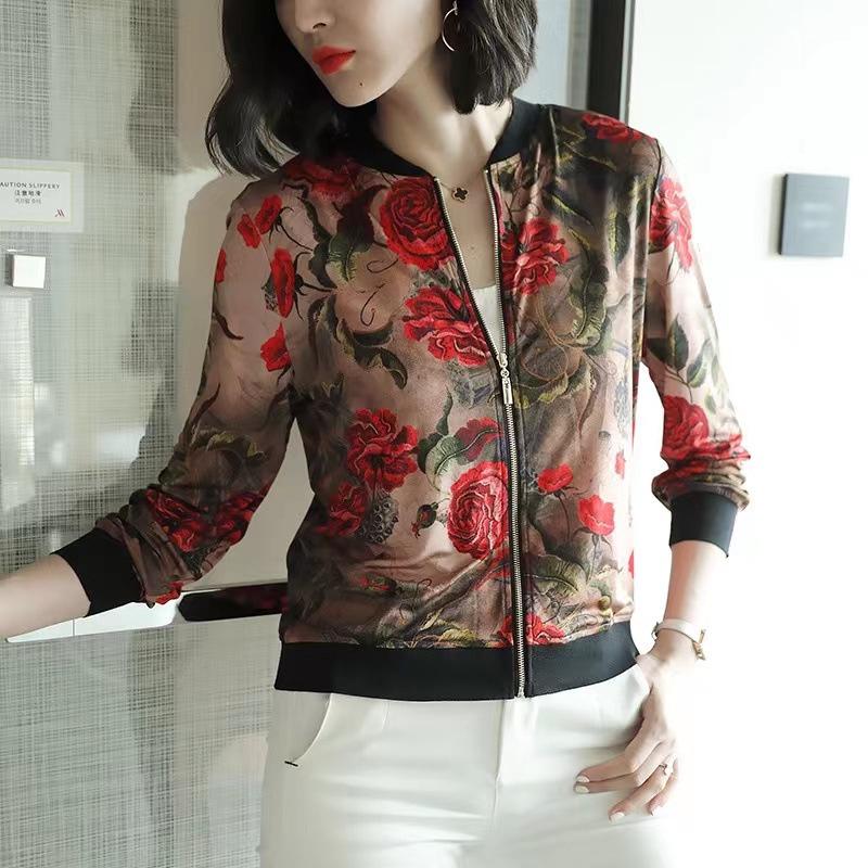 Women's Chiffon Sun Protection Slimming Jacket – Long Sleeve, Fashionable, Casual, Thin Style, Mother’s Summer Jacket