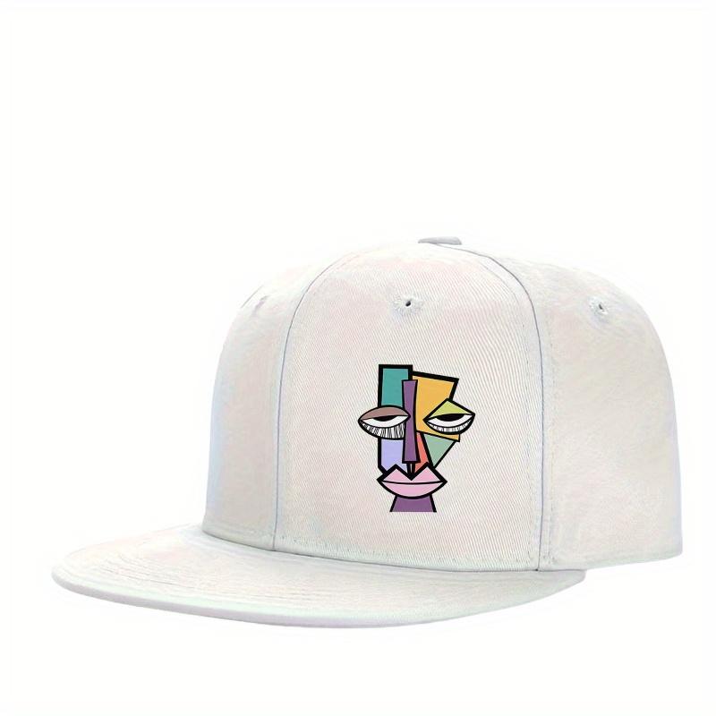 

Абстрактное лицо Арт Бейсболка Унисекс Плоский козырек Snapback Шляпа Уличный стиль Повседневная Регулируемый головной убор One Size