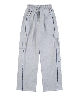 HENRIK207061 Star Cargo Fleece-Lined Sweatpants Melange Grey
