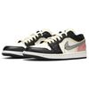 Jordan Air Jordan 1 Low Slip Resistant Abrasion Resistant Low top Vintage Basketball Shoes Women's Black Pink DC0774-101(Team24-)