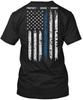 Thin Blue Line Police Force Protect Serve Honor T Shirt Made In USA S To 5XL