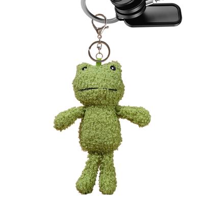 Plush Frog Keychain Cute Stuffed Animal Keyring Bag Charm For Kids Adults Handbag Backpack Accessories Birthday Christmas Gifts