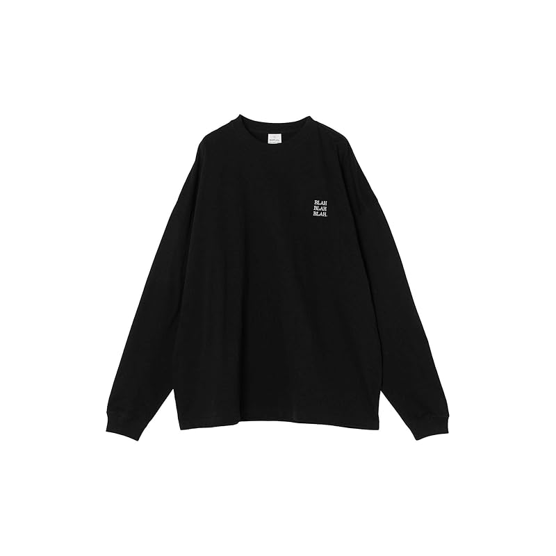 

[Ships Any] T-shirt BLAH BLAH. One point embroidery loose Ron T men s 712030050 black M