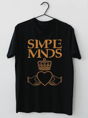 Simple Minds Logo Korte Mouw Katoen Zwart Alle Maten T-shirt Unisex T-shirt