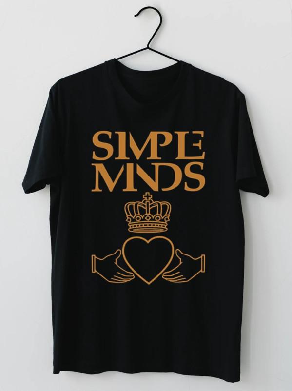 Simple Minds Logo Short Sleeve Cotton Black All Size TShirt Unisex T-Shirt M