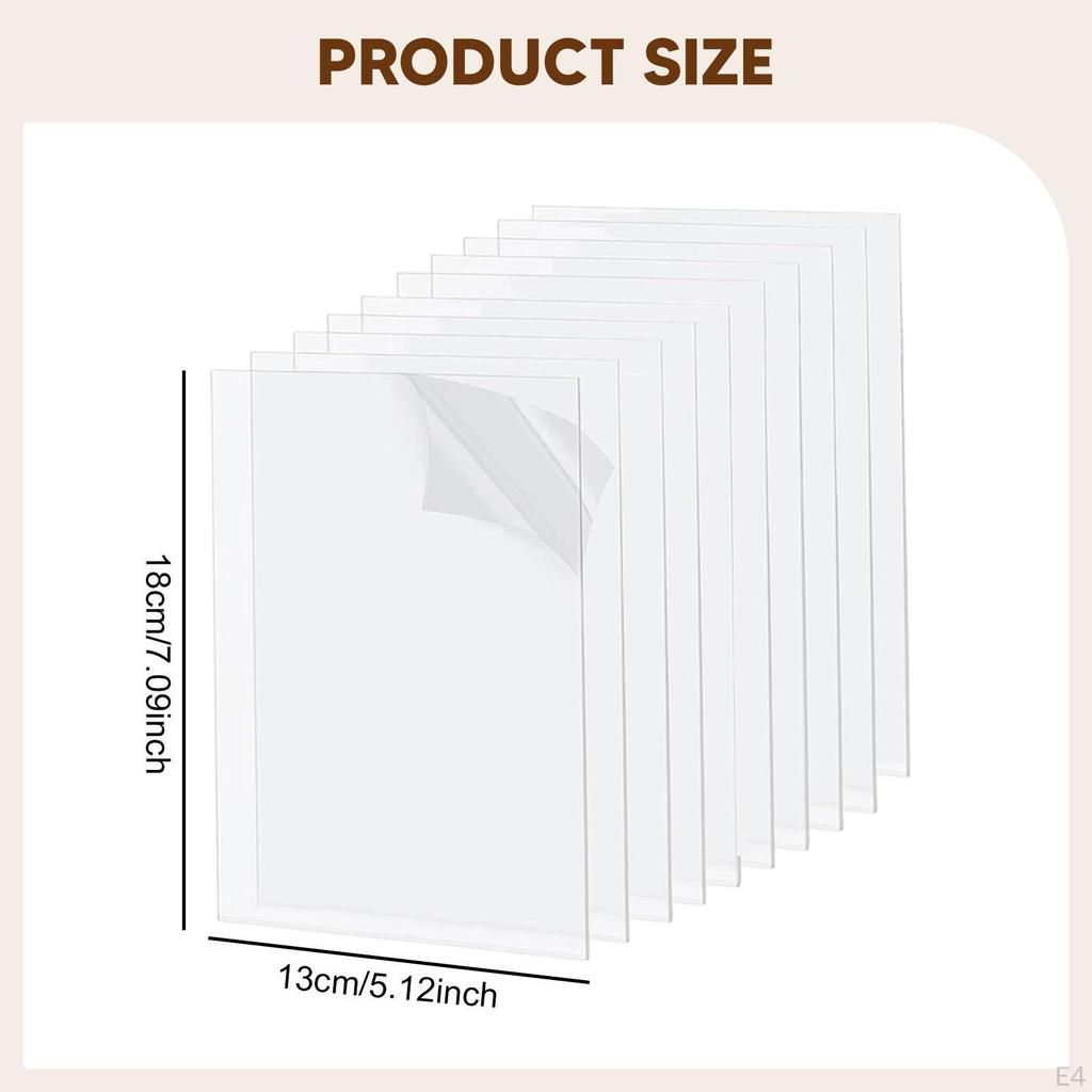 10 Stück Acrylplatte Transparente Paneele Flexibler Bilderrahmen Leicht zu schneiden für DIY-Bastelarbeiten