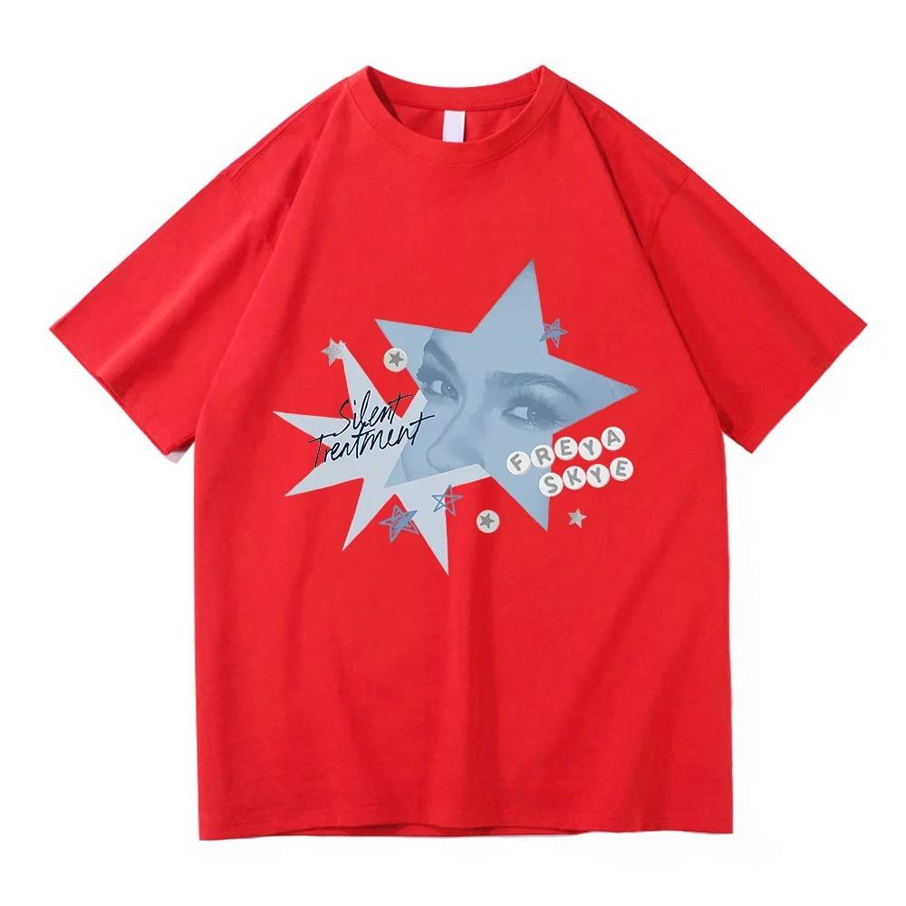 Freya Skye Stars Align Tour Poster Graphic Print Tshirt Men Women Harajuku Highstreet Wind Cotton Top Oversized Summer New Tee