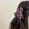 Dongdaemun Colorful Yarn Bow Hair Clip - Elegant & Fashionable Accessory for Women