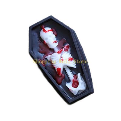 KX4B Scary Tombstone Coffin Decoration Multiuse Scented Plant Design