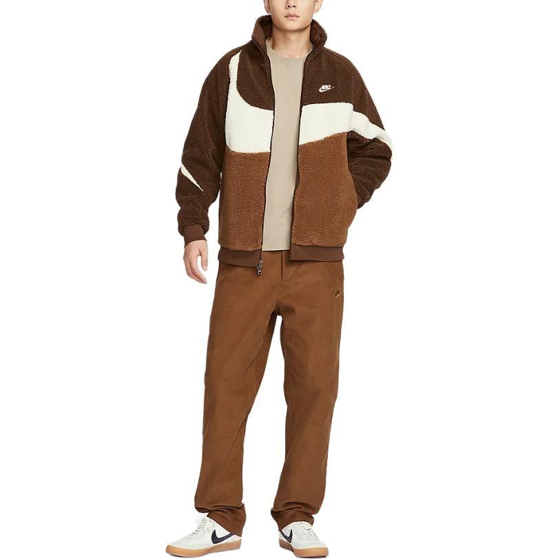 Nike Abbigliamento SportivoSwoosh Sensazione di Velluto Cappotto Uomo Cacao/Latte di Cocco/Marrone Inglese Chiaro/Latte di Cocco BQ6546-259