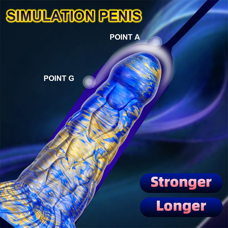 Feilong Mixed Color Liquid Silicone Big Penis Simulation Rear Court Anal Plug Dildo Adult Products