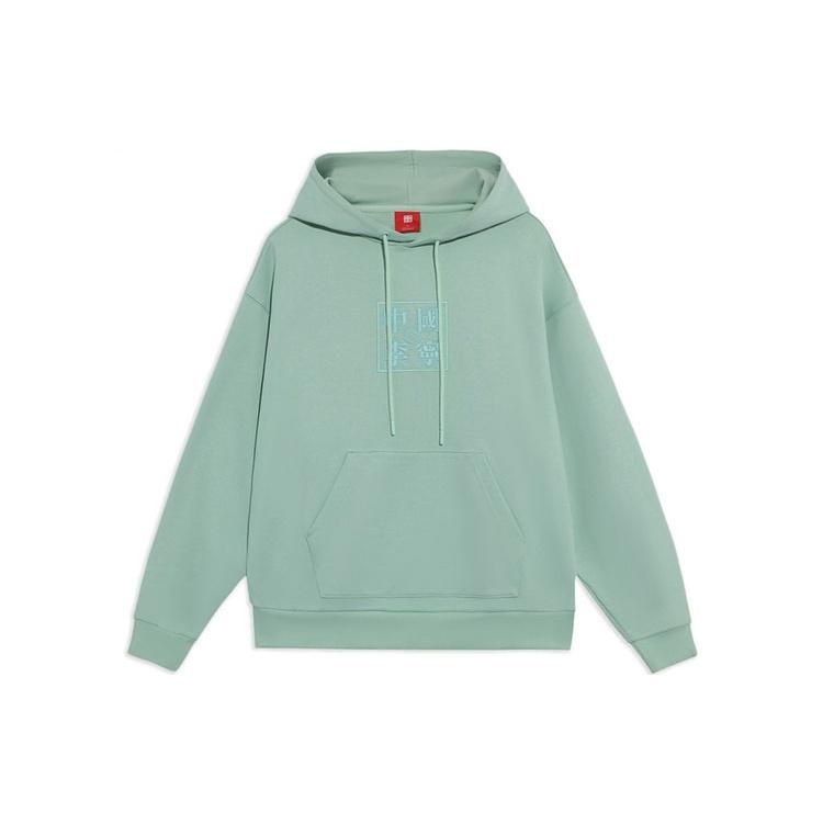Li-Ning Stylish Loose Classic Hoodie Green Unisex AWDS220-4 L