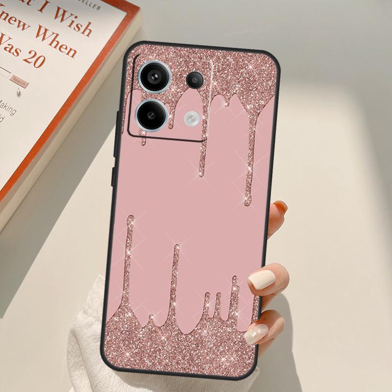 Love Rose Gold Style Funda For Xiaomi Redmi Note 14 13 12 10 11 15 Pro Plus Case For Redmi 15C 10C 12C 13C 14C 15