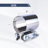 3'' Inch Butt Joint Exhaust Seal Band Clamp,Exhaust Band Clamp T304 Stainless Steel Universal (2 Packs)