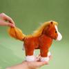 PP Cotton Fine Horse Plush Toy Fluffy Long Hair Horse Stuffed Doll  New Year