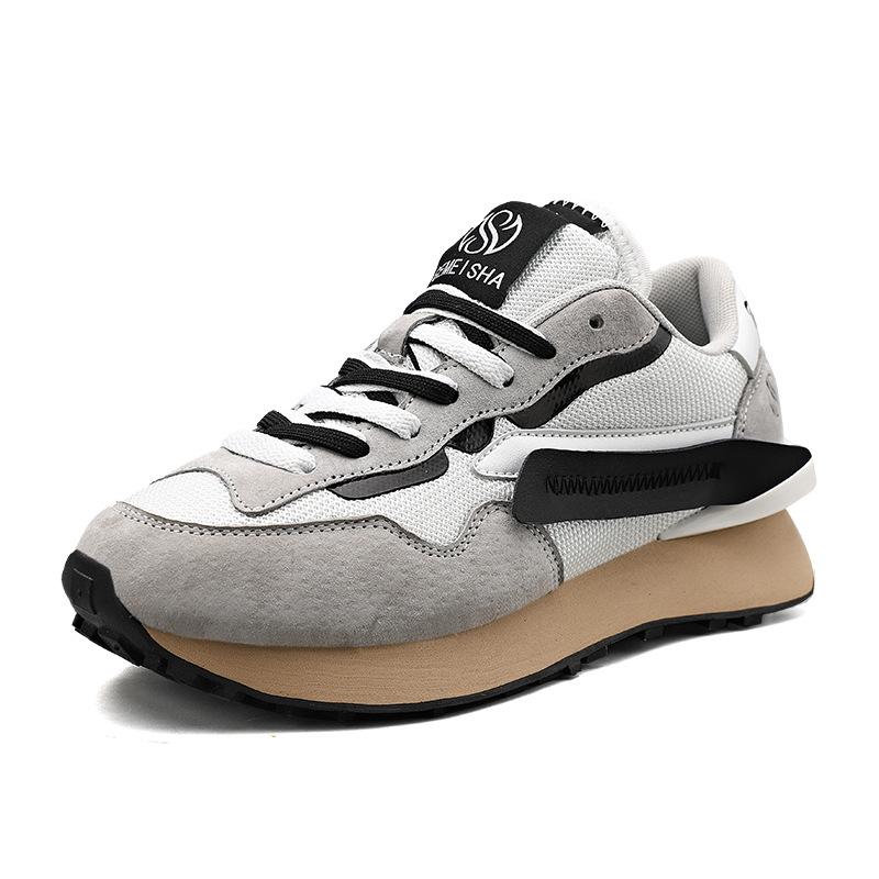 

Fashion Chunky Sneakers Casual Mens Shoes Tenis Luxury Forrest Gump Shoes Breathable Shoe Fashion Loafers Running Shoes for Men 40 светло-серый