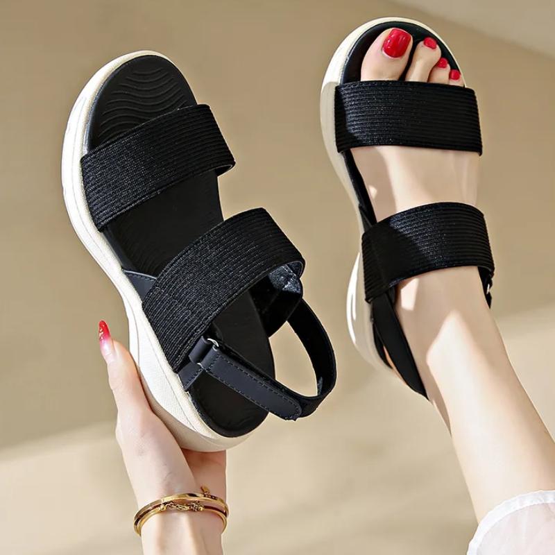 Женская спортивная летняя удобная женская обувь на платформе — фото 9