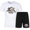2026 Sportswear Men's Summer Sportswear Set Two-piece T-shirt Shorts Anime Sportswear Men's Running Sportswear