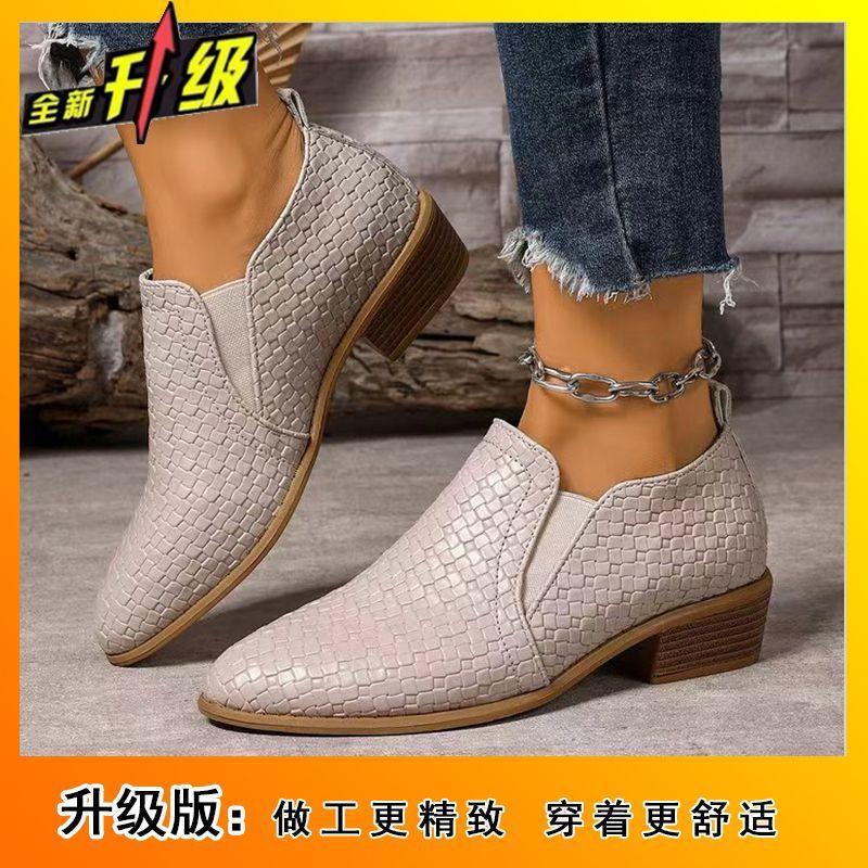Fashion Versatile Deep Heel Pointed Single Shoes Women's Spring and Autumn New Comfortable Casual Lazy Shoes Women
