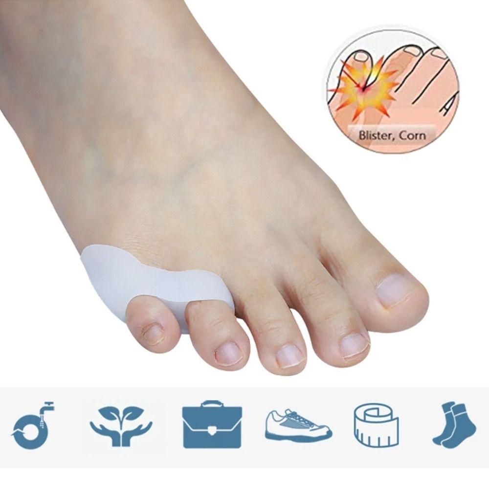 1 paire Séparateur d'orteils roses en silicone Espaceur Protecteur d'orteil rose doux Protecteur d'auriculaire durable